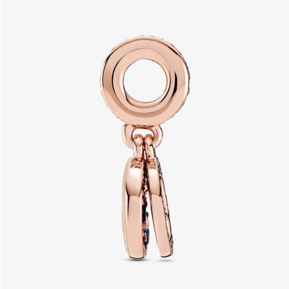 Charm Pendente Pandora Doppio con Disco Blu Scintillante 789186C01