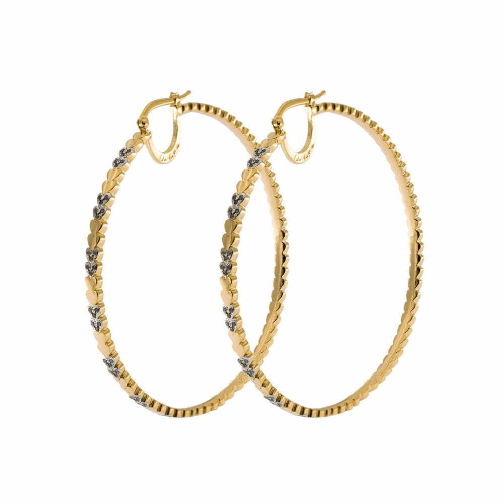 Orecchini a Paio Rue Des Mille Cuori Alternati Diametro 6 ORZ-006 D6 CUO