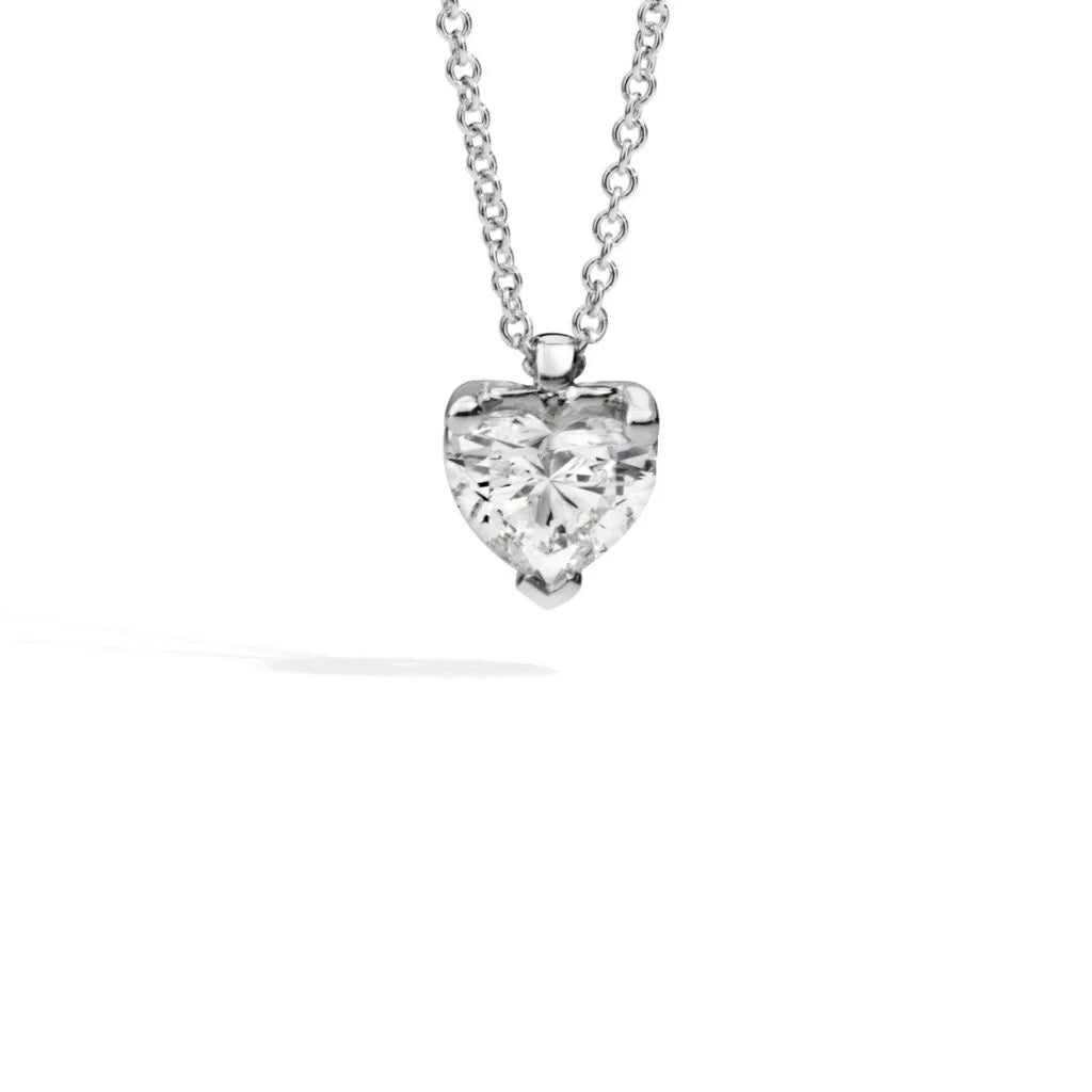 Collana Recarlo In Oro Bianco E Diamante Taglio Cuore P67PX001/026-45