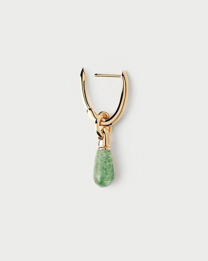 Piercing PD PAOLA Green Aventurine Jupiter Single Hoop PGB1-094-U