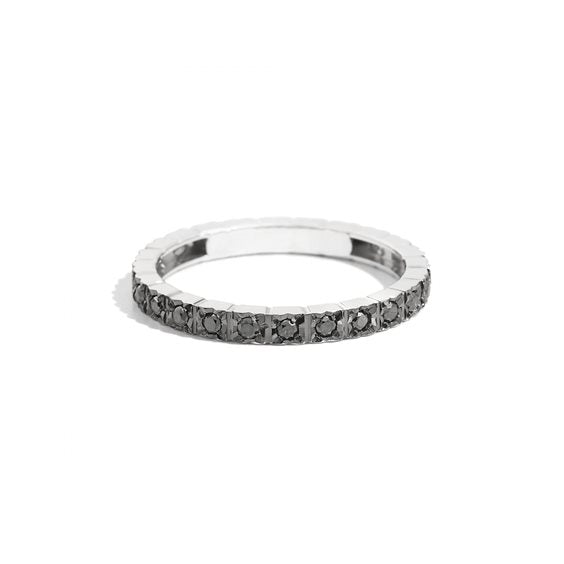 Anello Recarlo in Oro bianco Diamante Black 0.38 Ct R39GD906/DK040-14