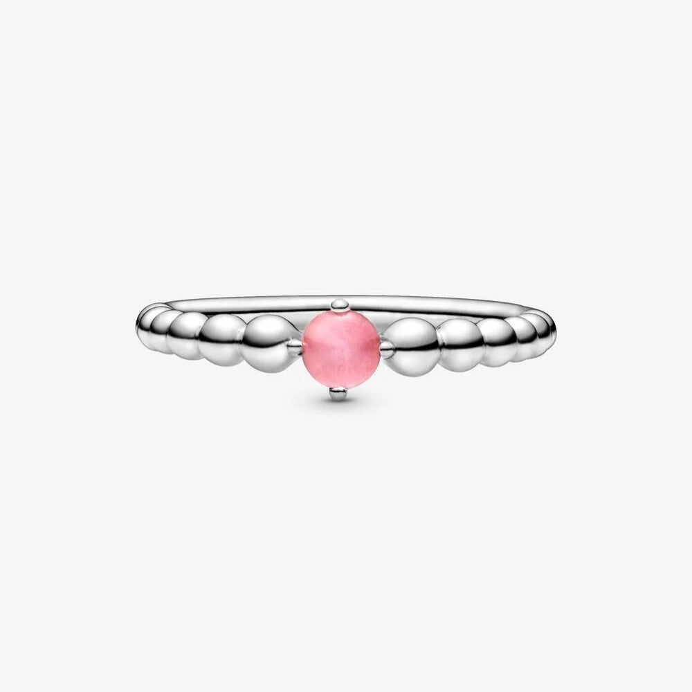 Anello Pandora Petalo Rosa Decorato con Sfere 198867C09