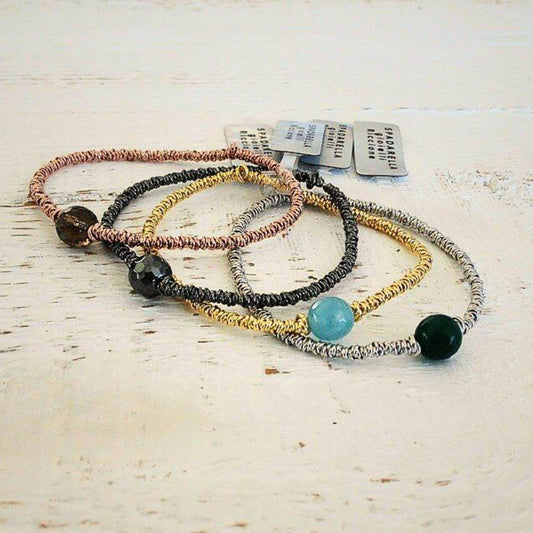 Bracciale spadino elastico con pietra - SPBR428