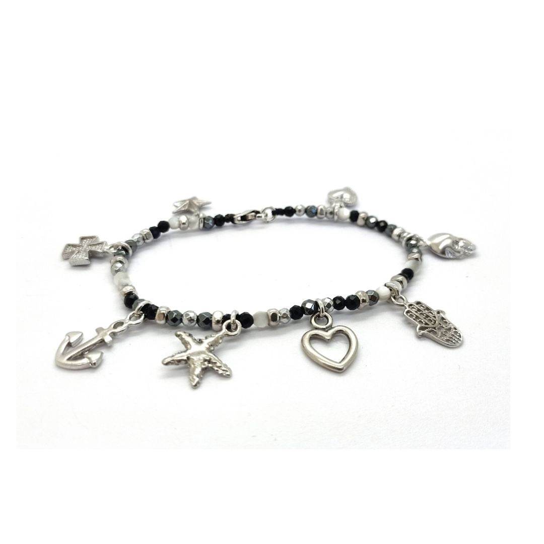 Bracciale Spadarella spadino pietre con pendenti - SPBR603