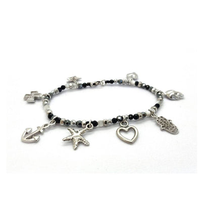 Bracciale Spadarella spadino pietre con pendenti - SPBR603