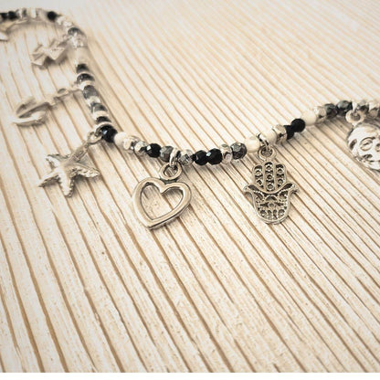 Bracciale Spadarella spadino pietre con pendenti - SPBR603