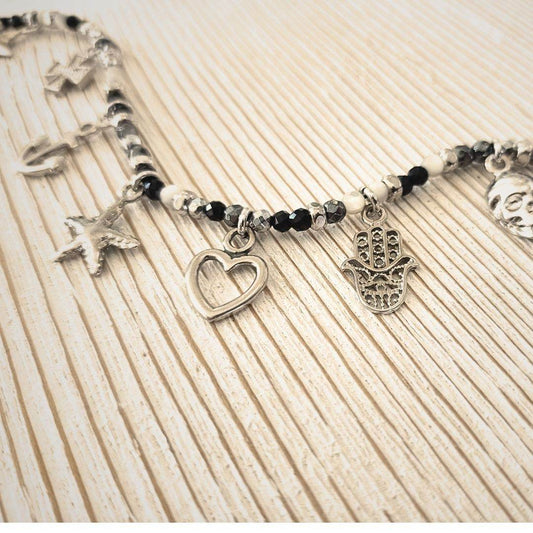 Bracciale Spadarella spadino pietre con pendenti - SPBR603