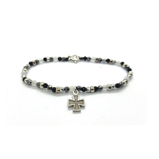 Bracciale Spadarella spadino pietre con croce - SPBR605