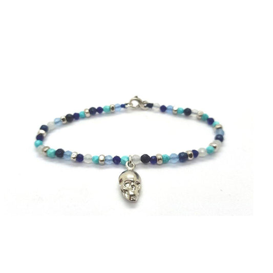 Bracciale Spadarella spadino pietre con teschio - SPBR606