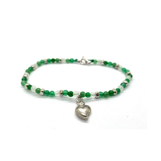 Bracciale Spadarella spadino pietre con cuore sacro - SPBR607