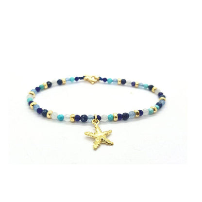 Bracciale Spadarella spadino pietre con stella marina - SPBR608
