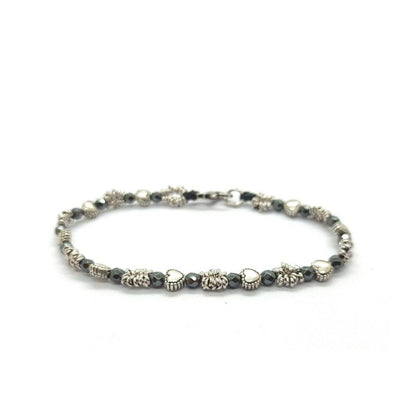 Bracciale Spadarella con Perline, Anellini e Cuoricini Ex Voto - SPBR611