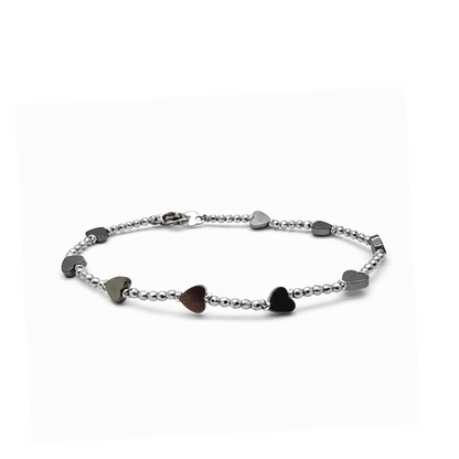 Bracciale Spadarella spadino San Valentino cuori ematite - SPBR759