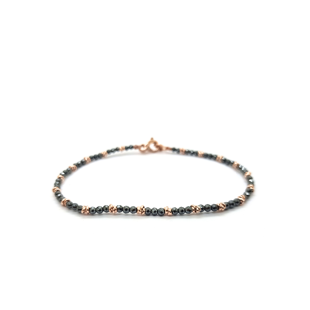 Bracciale Spadarella spadino ematite e anellini - SPBR767