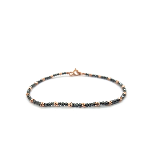 Bracciale Spadarella spadino ematite e anellini - SPBR767