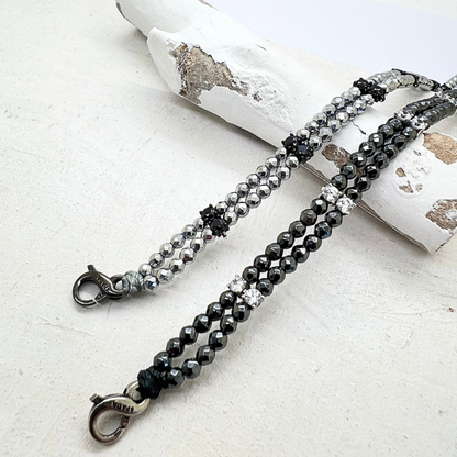 Bracciale Spadarella zirconi ed ematite - SPBR779