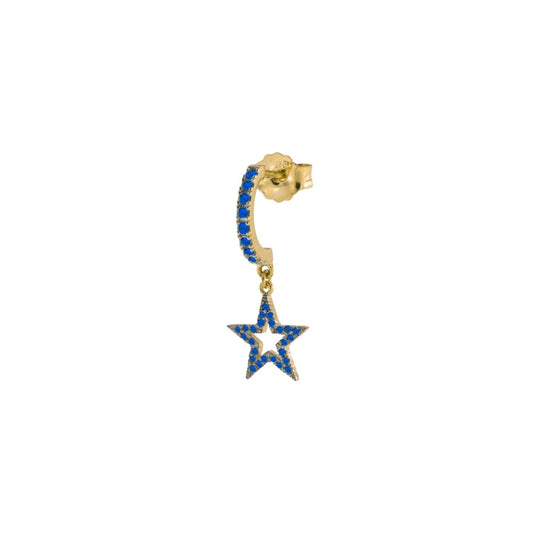 Mono Orecchino Rue Des Mille Fascetta Zirconi Blu Stella Traforata ORZ-FA TR STE C