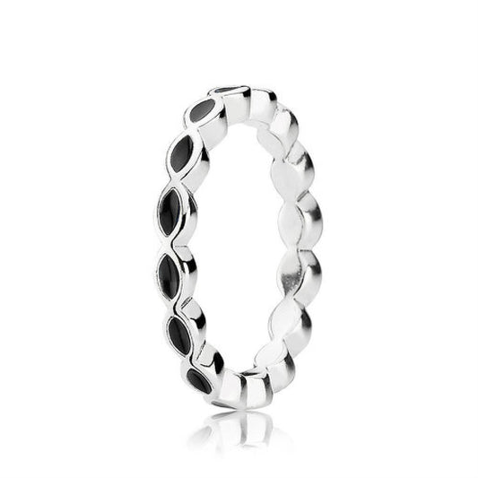 Anello Pandora Twist in Smalto Nero 190884EN16