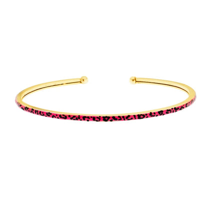 Rue Des Mille Jungle Tribe Spotted Enamel Cuff Bangle BRJ-02 G