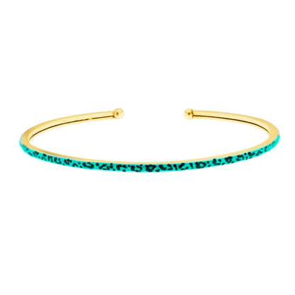 Rue Des Mille Jungle Tribe Spotted Enamel Cuff Bangle BRJ-02 G