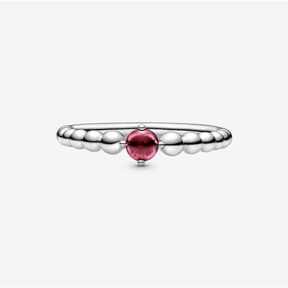 Pandora Fire Red Ring Decorated with Spheres 198867C02