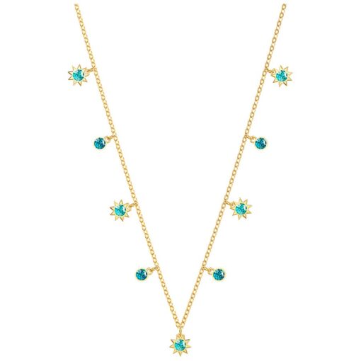 Swarovski Last Summer Choker Aqua Gold plating 5379716