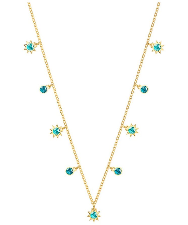 Swarovski Last Summer Choker Aqua Gold plating 5379716