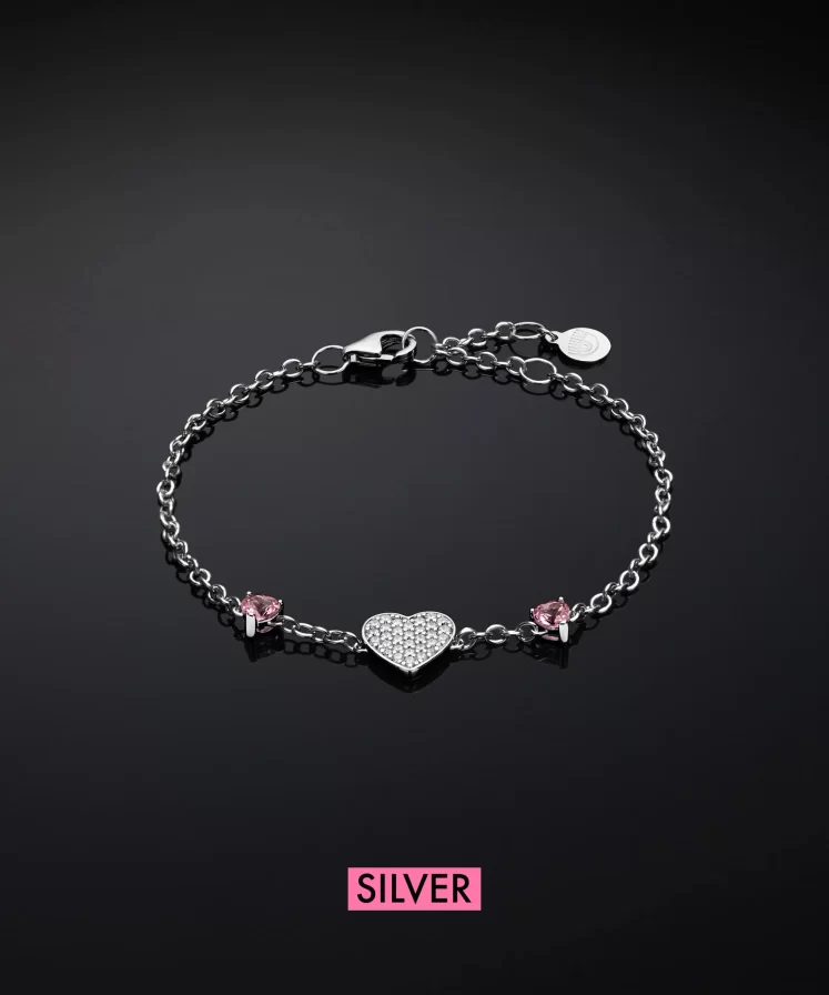 J19axd13 Silver Bracciale Pink.1