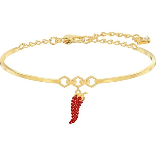 bracciale rigido lisabel pepper  rosso  placcato oro swarovski 5498810