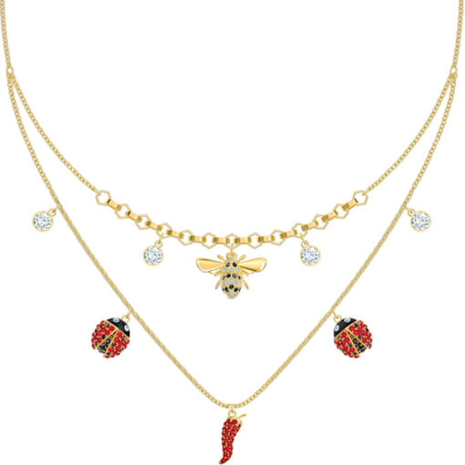 collana lisabel  rosso  placcato oro swarovski 5498807