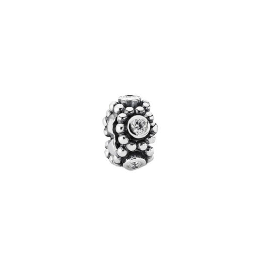 pandora moments 925 sterling silver cz circle spacer charm 791122cz