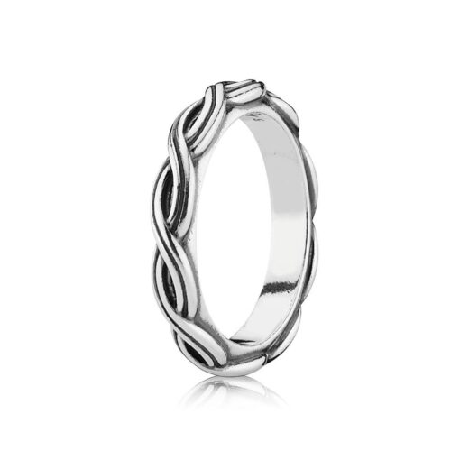 pandora silver twist ring 190872